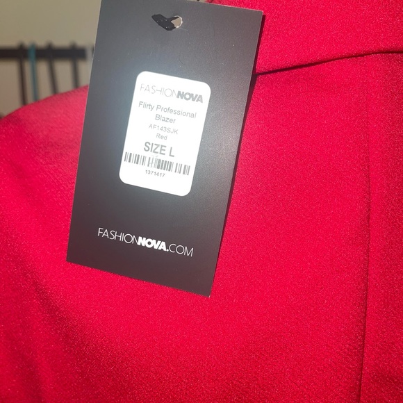 Flirty Professional Blazer- Red - Picture 6 of 9